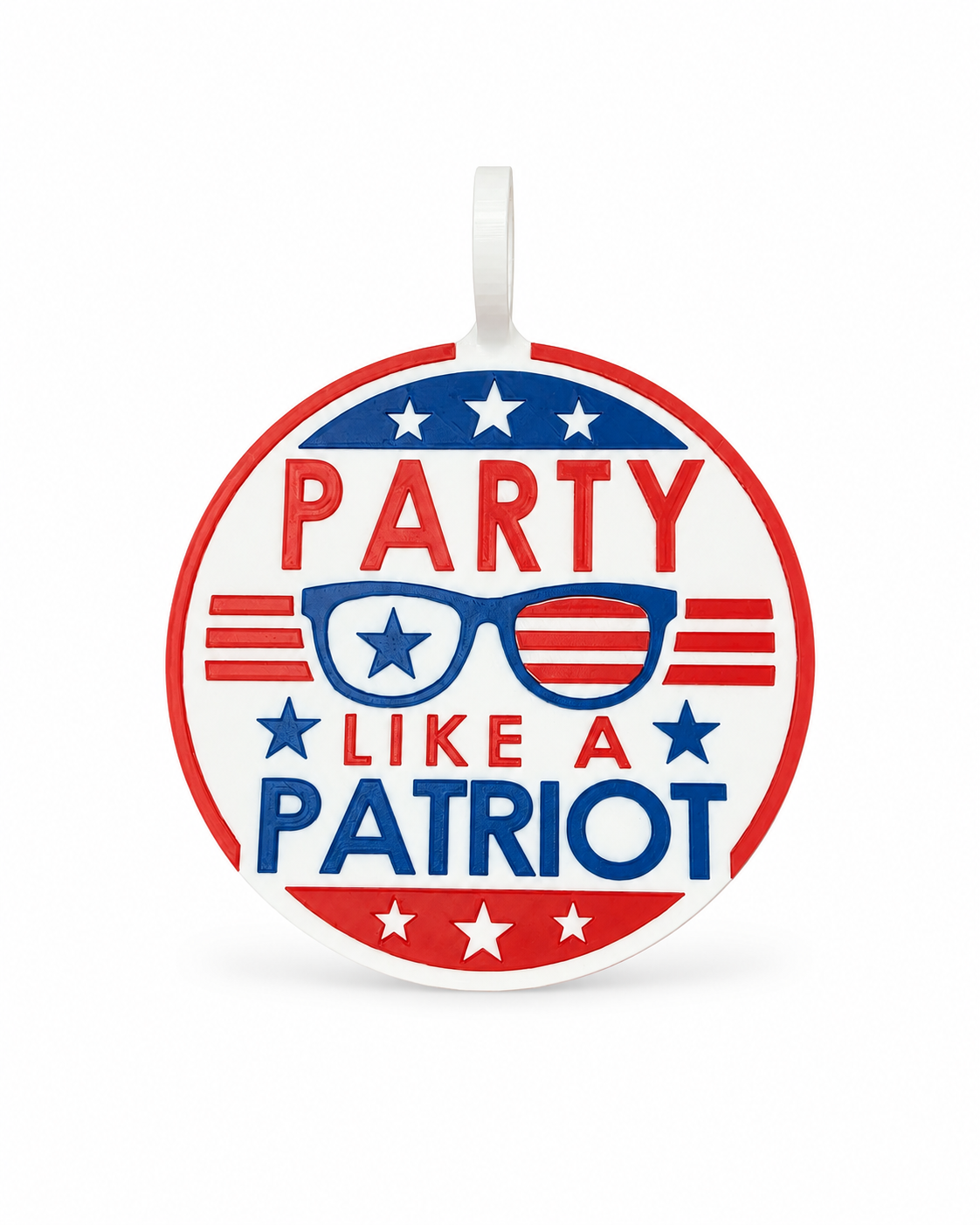 Oversized 4th of July Party Necklace, Party Like a Patriot