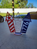 Patriotic Rocket Table Centerpiece, 4th of July Decor